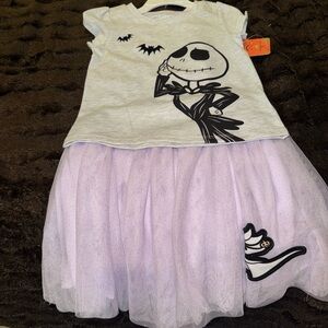 Disney Gray and Purple Halloween nightmare before Christmas tulle skirt and top